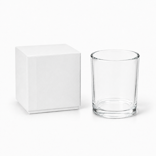 Stearinlysglas (Clear & Black)