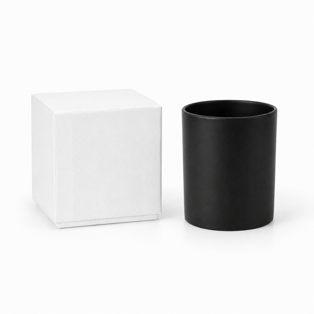 Stearinlysglas (Clear & Black)