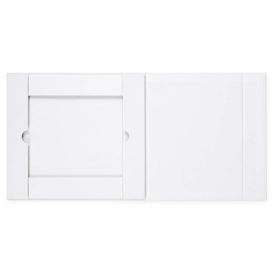 Flat-Pack A5 magnetiske gaveæsker i sort & hvid