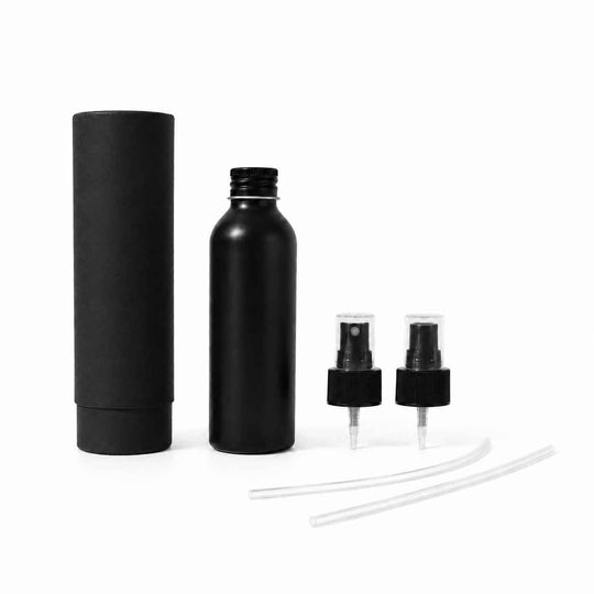 Flasker med skruelåg af aluminium med pumpe eller sprayhætter
