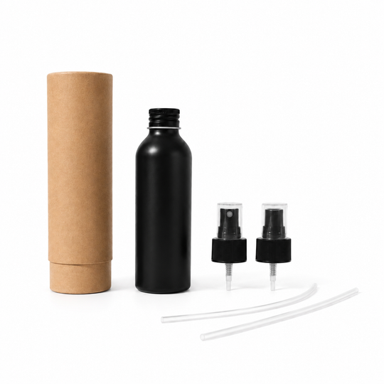 Flasker med skruelåg af aluminium med pumpe eller sprayhætter
