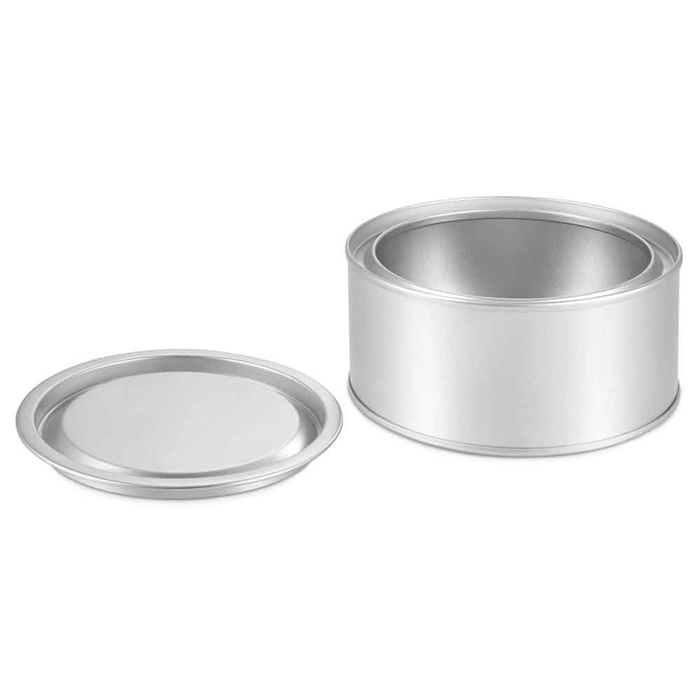 Lever lid tin with the lid off